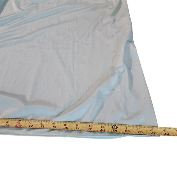 Vintage Light Blue Nightgown With Embroidered Neckline & Flutter Sleeves - Picture 7 of 11